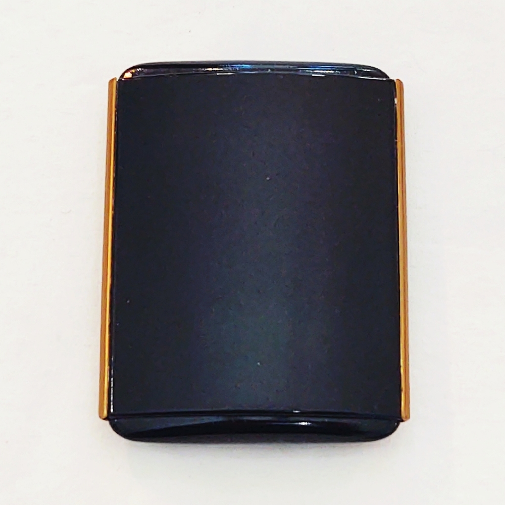 Rare Vintage Lentheric France Black Art Deco Enamel Compact - Picture 3 of 6